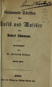 Tapa de Gesammelte schriften über musik und musiker von Robert Schumann