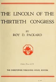 Tapa de The Lincoln of the Thirtieth Congress