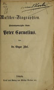 Tapa de Peter Cornelius