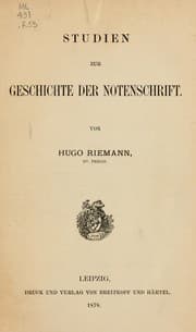 Tapa de Studien zur Geschichte der Notenschrift