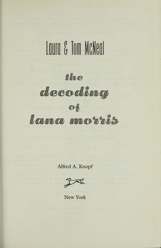 Tapa de The decoding of Lana Morris