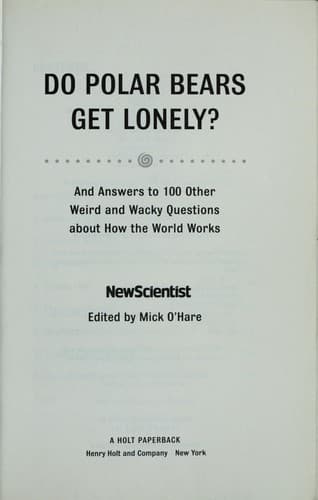 Tapa de Do polar bears get lonely?