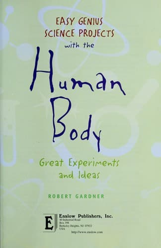 Tapa de Easy genius science projects with the human body