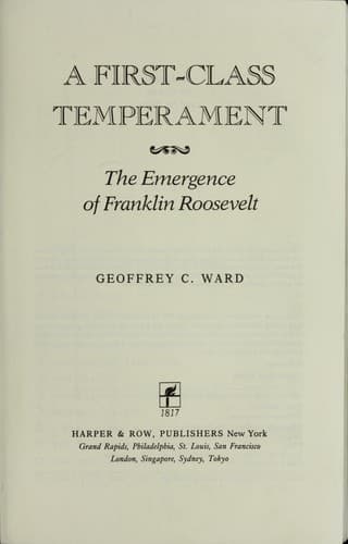 Tapa de A First-Class Temperament