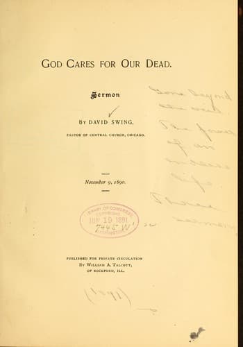 Tapa de God cares for our dead...