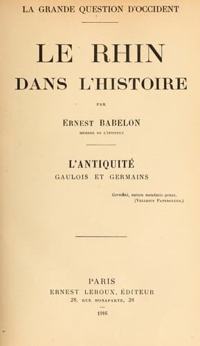 Tapa de Le Rhin dans l'histoire