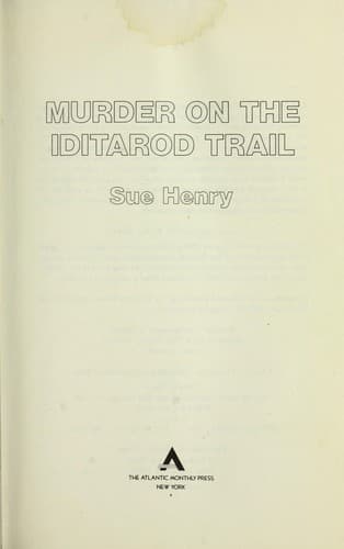 Tapa de Murder on the Iditarod Trail
