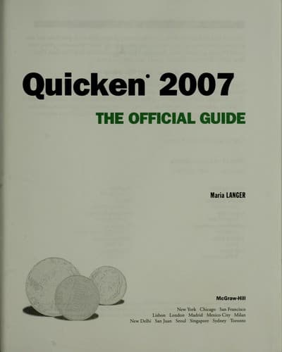 Tapa de Quicken 2007