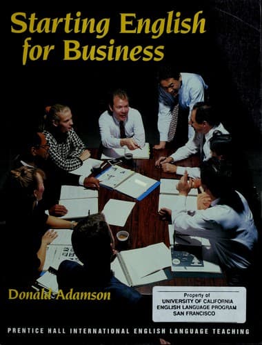 Tapa de Starting English for business