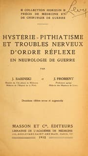 Tapa de Hystérie - pithiatisme et troubles nerveux