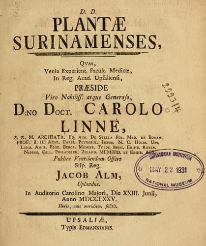 Tapa de Plantae Surinamenses