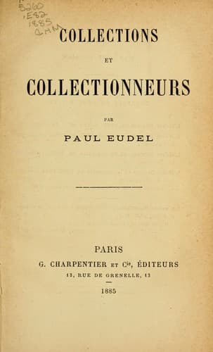 Tapa de Collections et collectionneurs