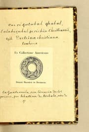 Tapa de Vae ri qutubal qhabal, Ealahicabal pe richin Christianoil tzih Doctrina christiana tucheex
