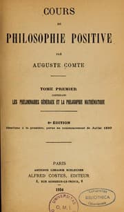 Tapa de Cours de philosophie positive