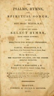 Tapa de The Psalms, hymns, and spiritual songs of the Rev. Isaac Watts, D.D.