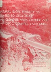 Tapa de Natural slope stability as related to geology, Sand Clemente Area, Orange and San Diego Counties, California