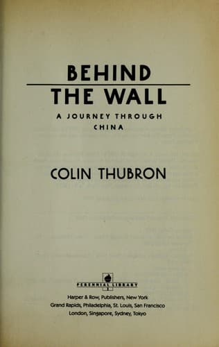 Tapa de Behind the wall