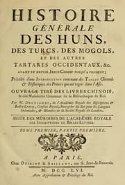 Tapa de Histoire générale des Huns, des Turcs, des Mogols, et des autres Tartares occidentaux, &c. avant et depuis Jesus-Christ jusqu'a present