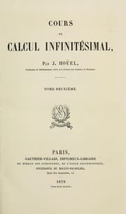 Tapa de Cours de calcul infinitésimal