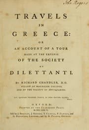 Tapa de Travels in Greece; or an account of a tour made at the expense of the Society of dilettanti
