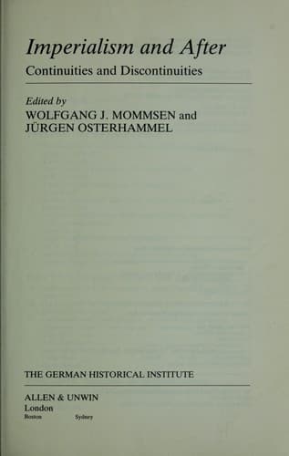 Tapa de Imperialism and after
