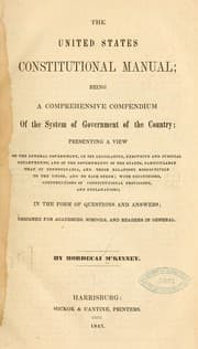 Tapa de The United States constitutional manual