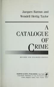 Tapa de A catalogue of crime