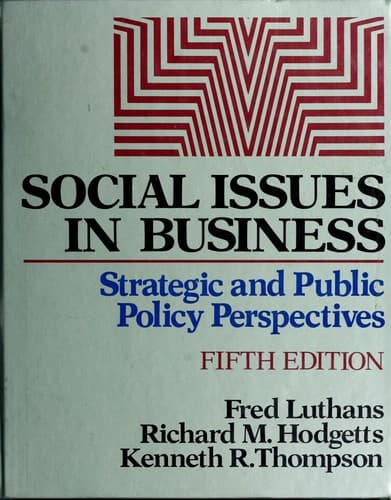 Tapa de Social issues in business