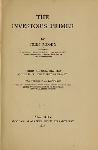 Tapa de The investor's primer