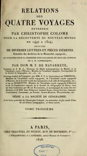Tapa de Relations des quatre voyages entrepris par Christophe Colomb pour la découverte du Nouveau Monde de 1492 à 1504