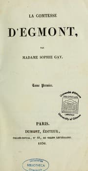 Tapa de La Comtesse d'Egmont