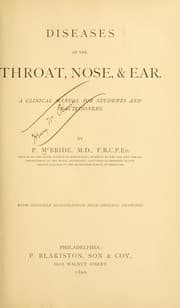 Tapa de Diseases of the throat, nose, & ear