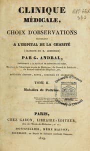 Tapa de Clinique médicale, ou Choix d'observations recueillies à l'Hôpital de la Charité (clinique de M. Lerminier)