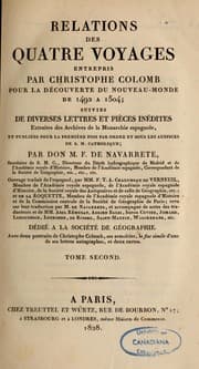 Tapa de Relations des quatre voyages entrepris par Christophe Colomb pour la découverte du Nouveau Monde de 1492 à 1504