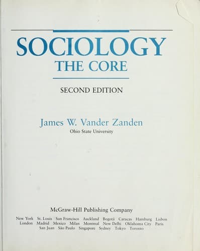 Tapa de Sociology