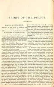 Tapa de Spirit of the pulpit, with reference to the present crisis