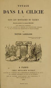 Tapa de Voyage dans la Cilicie et dans les montagnes du Taurus