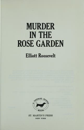 Tapa de Murder in the Rose Garden