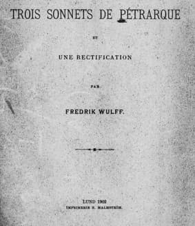 Tapa de Trois sonnets de Pétrarque et une rectification