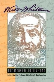 Tapa de Walt Whitman--the measure of his song