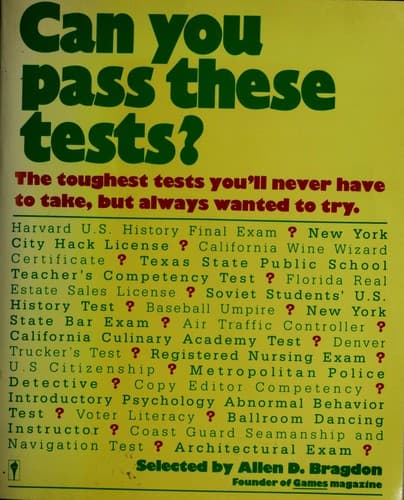 Tapa de Can you pass these tests?