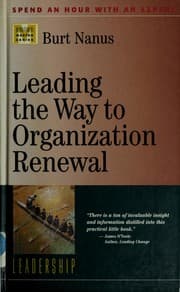 Tapa de Leading the way to organization renewal