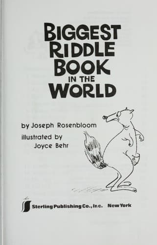 Tapa de Biggest riddle book in the world