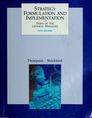 Tapa de Strategy formulation and implementation