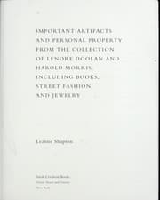 Tapa de Important artifacts and personal property from the collection of Lenore Doolan and Harold Morris, including books, street fashion, and jewelry
