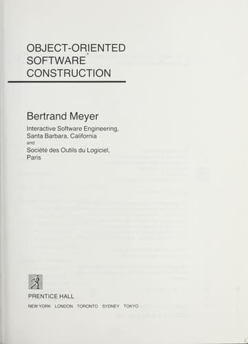 Tapa de Object-oriented software construction