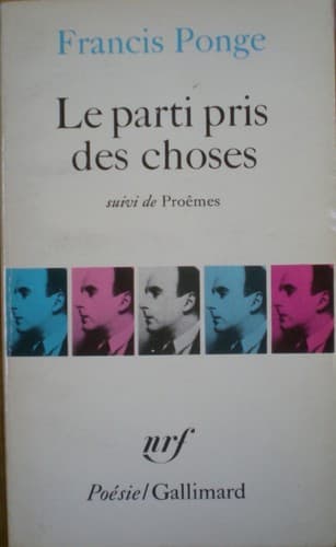 Tapa de Le Parti pris des choses