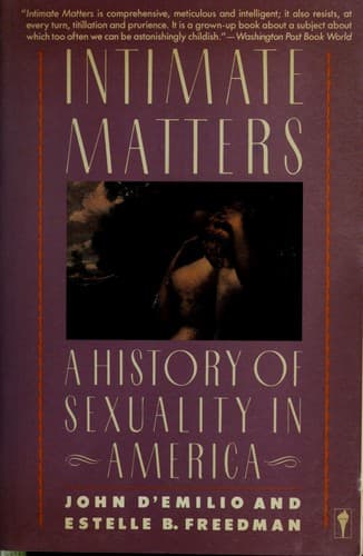 Tapa de Intimate Matters