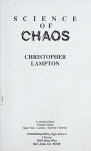 Tapa de Science of chaos
