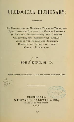 Tapa de Urological dictionary